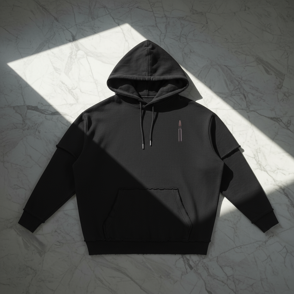 Black Stand-Off Hoodie Mockup
